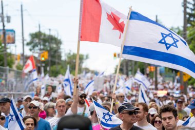Toronto, Kanada - 9 Haziran 2024: UJA (Birleşik Yahudi Temyiz) İsrail için yürüyüş Toronto etkinliği 