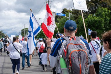 Toronto, Kanada - 9 Haziran 2024: UJA (Birleşik Yahudi Temyiz) İsrail için yürüyüş Toronto etkinliği 