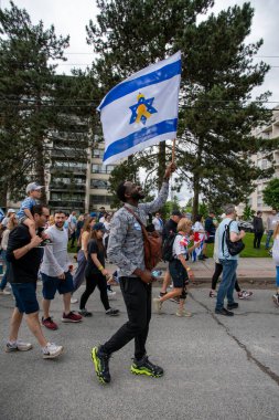 Toronto, Kanada - 9 Haziran 2024: UJA (Birleşik Yahudi Temyiz) İsrail için yürüyüş Toronto etkinliği 