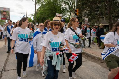 Toronto, Kanada - 9 Haziran 2024: UJA (Birleşik Yahudi Temyiz) İsrail için yürüyüş Toronto etkinliği 