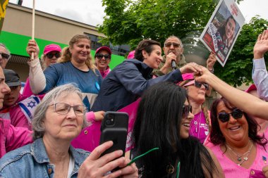 Toronto, Kanada - 9 Haziran 2024: UJA (Birleşik Yahudi Temyiz) İsrail için yürüyüş Toronto etkinliği 