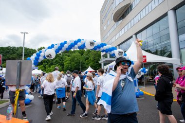 Toronto, Kanada - 9 Haziran 2024: UJA (Birleşik Yahudi Temyiz) İsrail için yürüyüş Toronto etkinliği 