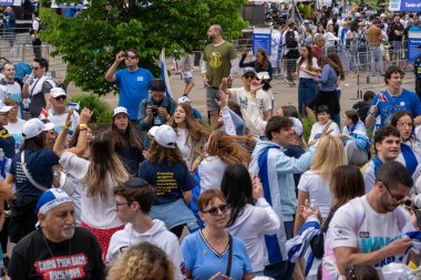 Toronto, Kanada - 9 Haziran 2024: UJA (Birleşik Yahudi Temyiz) İsrail için yürüyüş Toronto etkinliği 