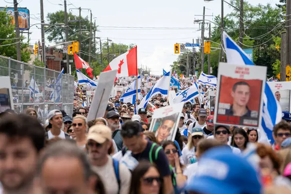 stock image Toronto, Canada - June 9, 2024: UJA (United Jewish Appeal) Walk for Israel Toronto event 