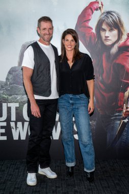 Toronto, Canada - 31 August, 2024: Tom Oakley and Missy Peregrym attend the Out Come The Wolves screening at Scotiabank Theatre clipart