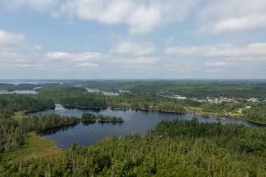 Temagami, Ontario 'daki Temagami Ateş Kulesi' nden Temagami görüntüsü