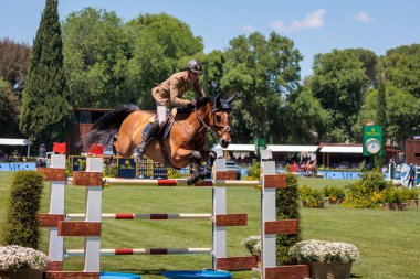 Roma, İtalya. 27 Mayıs 2023. Alberto Zorzi (ITA) 90 CSIO ROMA 2023, CSIO5 Uluslar Kupası - 1.55 m - 110.000 EUR - LORO PIANA TROPHY, Roma, İtalya Piazza di Siena 'da.