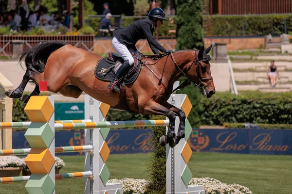 stock image Rome, Italy. 27th May, 2023. Beth Underhill (CAN) during the 90 CSIO ROMA 2023, CSIO5 Nations Cup - 1.55m - 110.000 EUR - LR - LORO PIANA TROPHY, at Piazza di Siena in Rome, Italy.