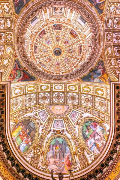 Church Santa Maria Monti Rome Italy Dome Frescoes Four Evangelists — Stock Photo, Image