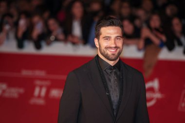 Roma, İtalya - 22 Ekim 2023: Alvise Rigo, Oditoryum Parco della Musica 'da düzenlenen 2023 Roma Film Festivali' nde kırmızı halıya katıldı..