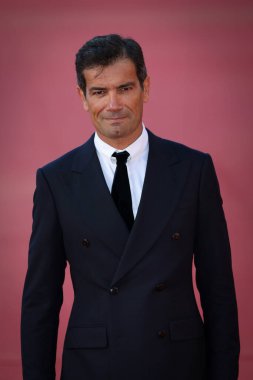 Roma, İtalya - 22 Ekim 2023: Marco Bonini, Parco della Musica Konser Salonu 'ndaki 2023 Roma Film Festivali' nde kırmızı halıya katıldı..