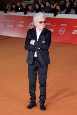 Roma, İtalya, 27 Ekim 2023: Yönetmen Daniele Costantini, Oditoryum Parco della Musica 'daki 18. Roma Film Festivali' nde kırmızı halıya katıldı.