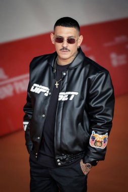 Roma, İtalya, 27 Ekim 2023: Noyz Narcos ve Ludovica Melisurgo, Roma Film Festivali 'nin 18.