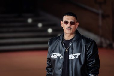 Roma, İtalya, 27 Ekim 2023: Noyz Narcos ve Ludovica Melisurgo, Roma Film Festivali 'nin 18.