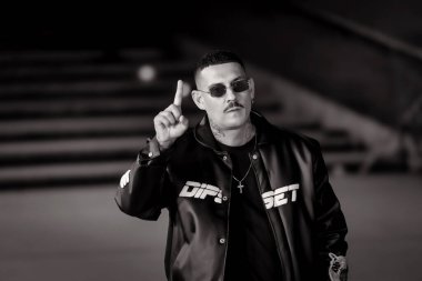 Roma, İtalya, 27 Ekim 2023: Noyz Narcos ve Ludovica Melisurgo, Roma Film Festivali 'nin 18.