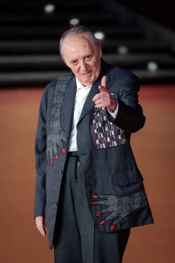 Roma, İtalya, 27 Ekim 2023: Dario Argento, 18. Roma Film Festivali 'ndeki CVLT filminin kırmızı halısına katıldı.