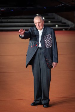 Roma, İtalya, 27 Ekim 2023: Dario Argento, 18. Roma Film Festivali 'ndeki CVLT filminin kırmızı halısına katıldı.