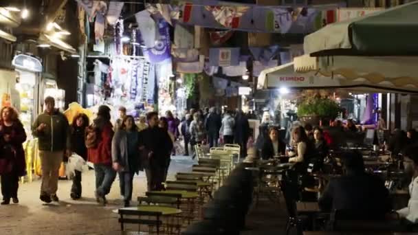 Neapol Itálie Prosince 2023 Ulice Historickém Centru Města Zdobené Barevnými — Stock video