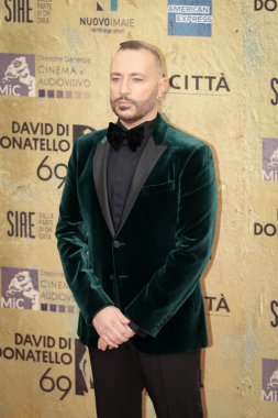 Roma, İtalya - 3 Mayıs 2024: Massimo Cantini Parrini, Roma, İtalya 'daki Cinecitta Stüdyoları' nda düzenlenen David di Donatello 2024 ödül törenine katıldı..