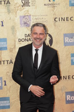 Roma, İtalya - 3 Mayıs 2024: Beppe Convertini, Roma, İtalya 'daki Cinecitta Stüdyoları' nda düzenlenen David di Donatello 2024 ödül törenine katıldı..