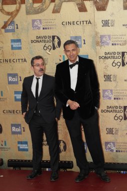 Roma, İtalya - 3 Mayıs 2024: Roma, İtalya 'da Sinema Stüdyoları' nda 2024 David di Donatello ödül töreninin kahramanları.