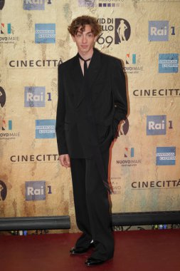 Roma, İtalya - 3 Mayıs 2024: Michele Eburnea, İtalya 'nın Cinecitta Stüdyoları' nda düzenlenen David di Donatello 2024 ödül törenine katıldı..