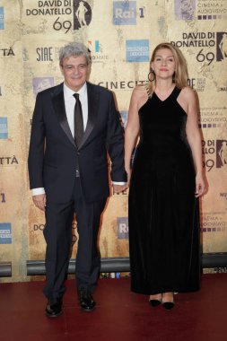 Roma, İtalya - 3 Mayıs 2024: Mario Martone, İtalya 'daki Cinecitta Stüdyoları' nda düzenlenen David di Donatello 2024 ödül törenine katıldı..