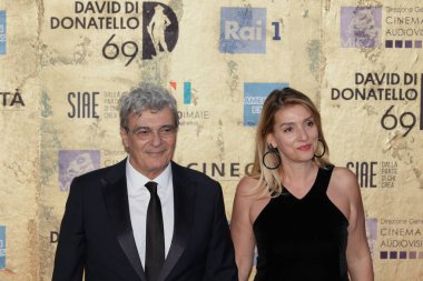 Roma, İtalya - 3 Mayıs 2024: Mario Martone, İtalya 'daki Cinecitta Stüdyoları' nda düzenlenen David di Donatello 2024 ödül törenine katıldı..