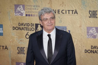 Roma, İtalya - 3 Mayıs 2024: Mario Martone, İtalya 'daki Cinecitta Stüdyoları' nda düzenlenen David di Donatello 2024 ödül törenine katıldı..