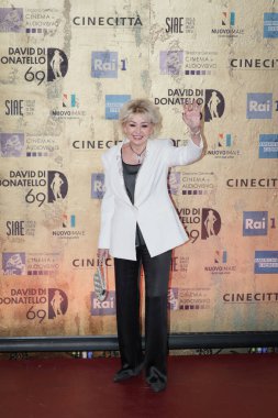 Roma, İtalya - 3 Mayıs 2024: Roma, İtalya 'da Sinemada David di Donatello ödül töreninin kırmızı halı kahramanları.