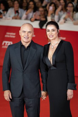 Roma, İtalya - 16 Ekim 2024: Luca Zingaretti ve Luisa Ranieri, 19. Roma Film Festivali sırasında Auditorium Parco Della Musica 'daki 