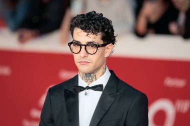 Roma, İtalya - 18 Ekim 2024: Tony Effe, 19. Roma Film Festivali sırasında Oditoryum Parco Della Musica 'daki 