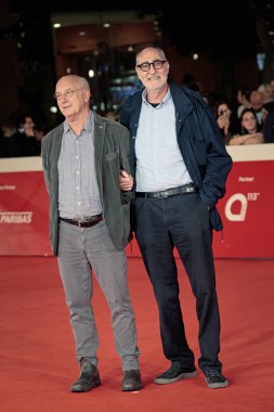 Roma, İtalya - 18 Ekim 2024: Davide Ferrario ve Marco Belpoliti, 19. Roma Film Festivali sırasında Parco Della Musica 'da düzenlenen 
