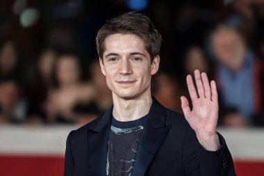 Roma, İtalya - 18 Ekim 2024: Elia Nuzzolo, 18 Ekim 2024 tarihinde İtalya 'nın başkenti Roma' da düzenlenen 19. Roma Film Festivali sırasında 