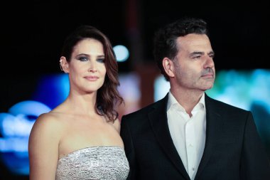 Roma, İtalya - 22 Ekim: Cobie Smulders ve Jason Buxton, 19. Roma Film Festivali sırasında Parco della Musica 'da düzenlenen 