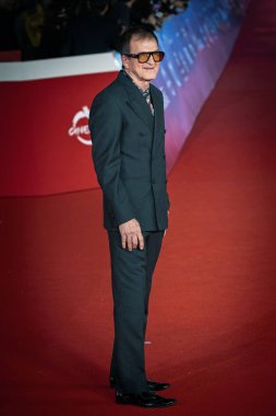 Roma, İtalya - 26 Ekim: Oditoryum Parco Della Musica 'da düzenlenen 19. Roma Film Festivali sırasında bir konuk kırmızı halıya katıldı.