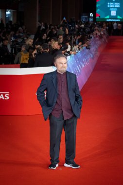 Roma, İtalya - 26 Ekim 2024: Franco Nero, 19. Roma Uluslararası Film Festivali sırasında Oditoryum Parco della Musica 'da kırmızı halıya katıldı.