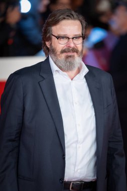 Roma, İtalya - 26 Ekim 2024: Giuseppe Battiston, 19. Roma Uluslararası Film Festivali sırasında Oditoryum Parco della Musica 'da kırmızı halıya katıldı.
