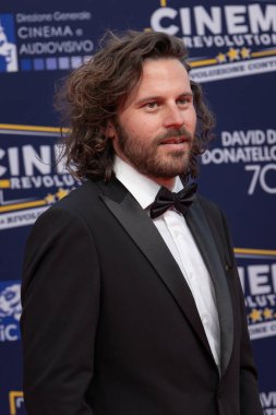 Roma, İtalya - 7 Mayıs 2025: Vito Giuseppe Zito, 70. David Di Donatello Cinecitta Stüdyoları 'nda 7 Mayıs 2025' te İtalya 'nın başkenti Roma' da kırmızı halıya katılır..