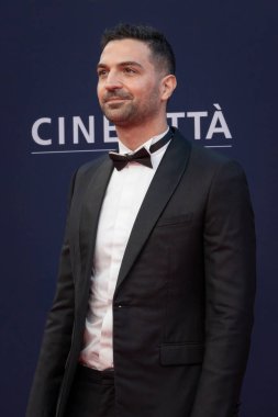 Roma, İtalya - 7 Mayıs 2025: Nicola Sorcinelli, 7 Mayıs 2025 'te Cinecitta Studios' taki 70. David Di Donatello kırmızı halısına katıldı..