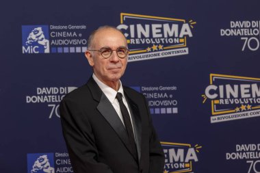 Roma, İtalya - 7 Mayıs 2025: Giuseppe Tornatore, Cinecitta Stüdyoları 'nda 70..