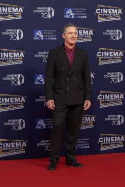 Roma, İtalya - 7 Mayıs 2025: Claudio Santamaria, Cinecitta Stüdyoları 'nda 70..