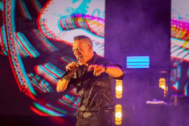 Roma, İtalya - 31 Mayıs 2025: Sud Sound System grubu Parco degli Acquedotti 'de düzenlenen ücretsiz müzik etkinliği sırasında sahne aldı.