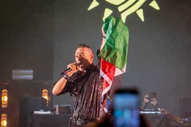 Roma, İtalya - 31 Mayıs 2025: Sud Sound System grubu Parco degli Acquedotti 'de düzenlenen ücretsiz müzik etkinliği sırasında sahne aldı.