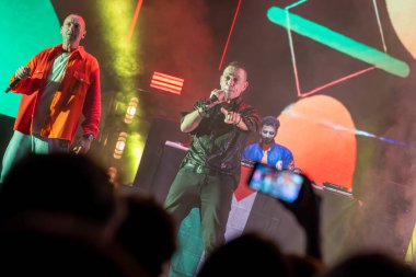 Roma, İtalya - 31 Mayıs 2025: Sud Sound System grubu Parco degli Acquedotti 'de düzenlenen ücretsiz müzik etkinliği sırasında sahne aldı.