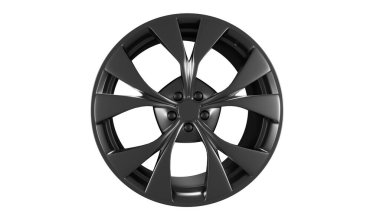 Metal krom disk, izole edilmiş arka planda araba tekerleği.