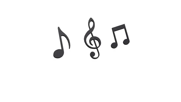Group of musical notes music, symbols. On isolated background.