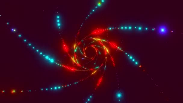 摘要彩色扭曲螺旋隧道在空间中具有独特的色彩 循环操作背景Vj循环 Dj的视觉效果背景 — 图库视频影像