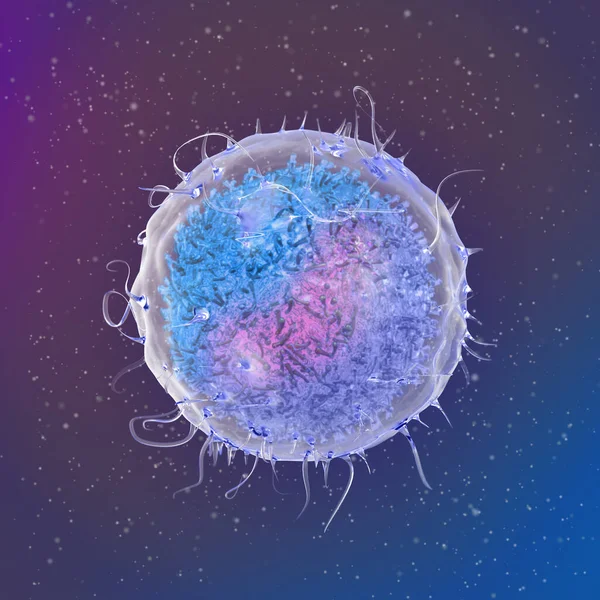 医学的背景 リンパ球 免疫系の細胞 顆粒球群の白血球の様々な 血液細胞 3Dレンダリング — ストック写真