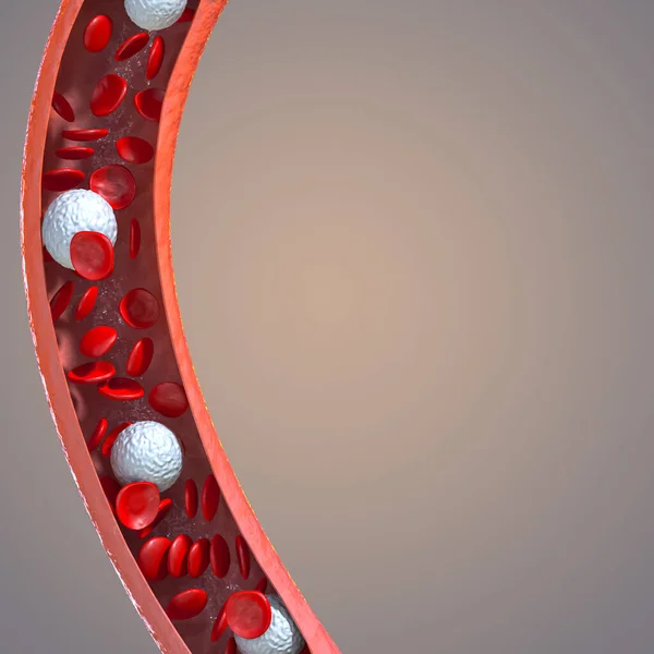 Medical Background Blood Flow Erythrocytes Red Blood Cells Living Body — Stock Photo, Image
